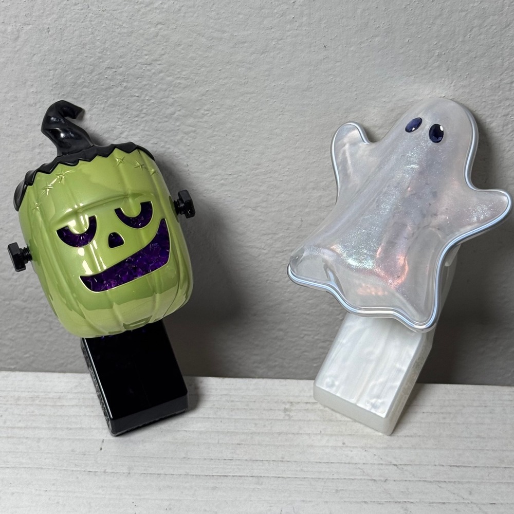 Bath Body Works Halloween Wallflowers Light Up Frankenstein Pumpkin & Ghost Set